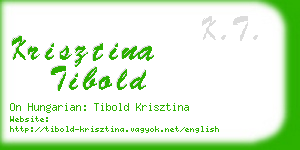 krisztina tibold business card